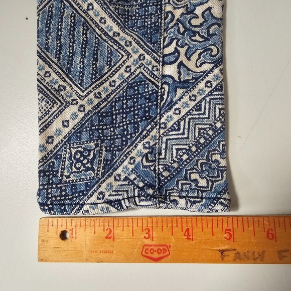 Denim Supply Ralph Lauren Jeans Womens 28 Blue Skinny Ankle Zip Aztec Boho Y2K - Picture 11 of 13